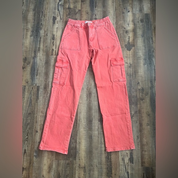 VERVET BY FLYING MONKEY Dixie Red Cargo Utility Pants - Picture 1 of 3